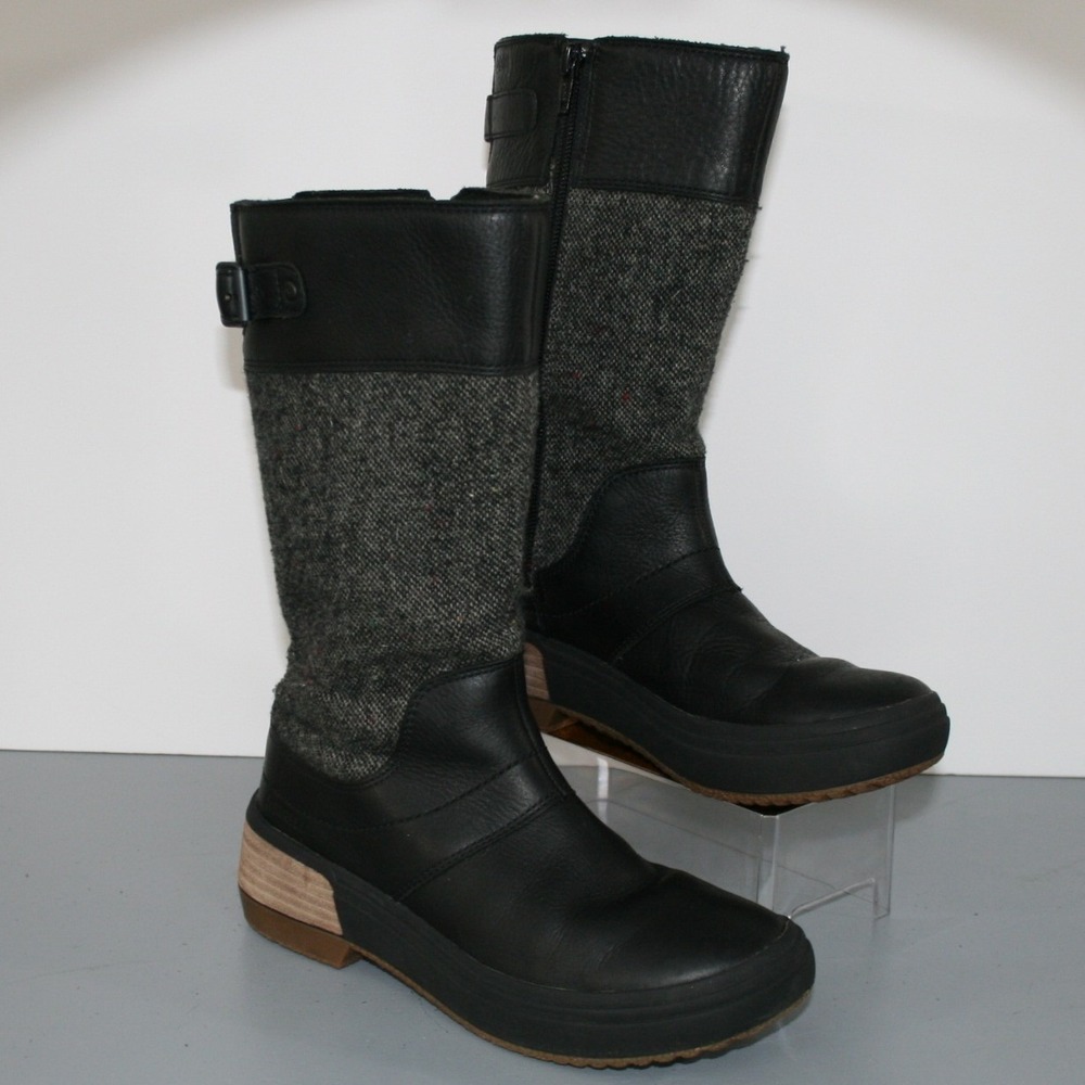Merrell Boots‎ Women's Size 5.5 Black Leather Wool Blend Winter J17878